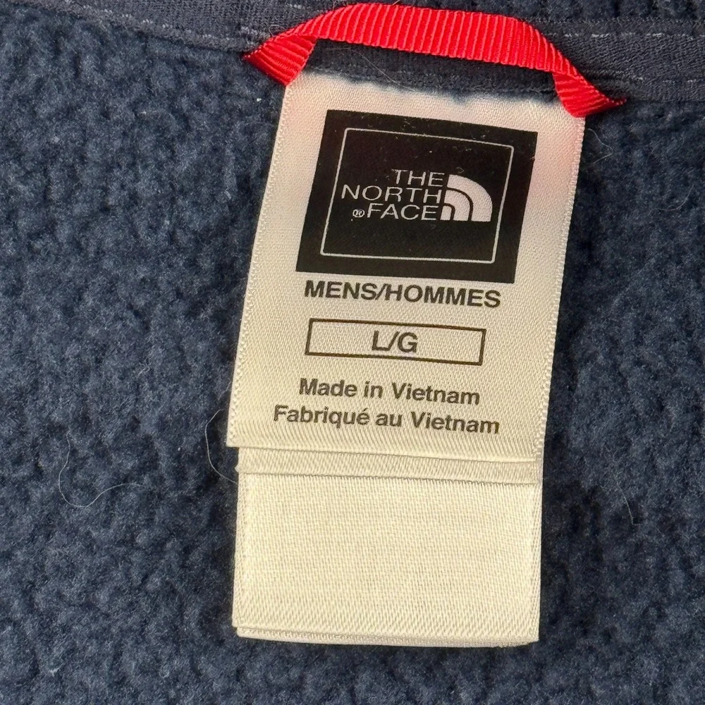 The North Face Sweater‎ Mens Large Blue1/4 Zip Fleece Pullover Mock Neck Casual